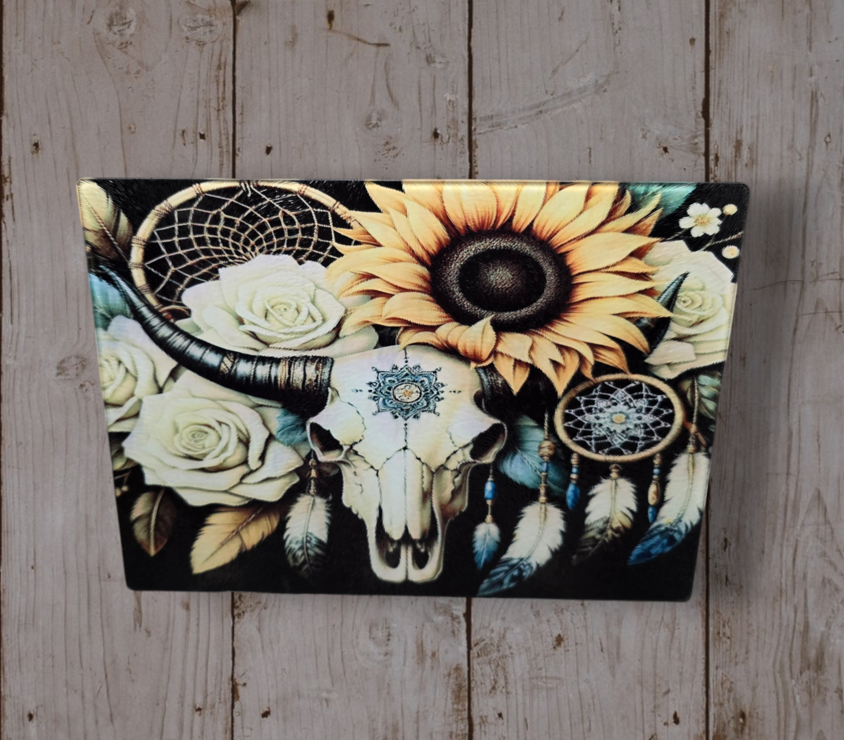 Decorative Rectangle Tempered Glass Plaques