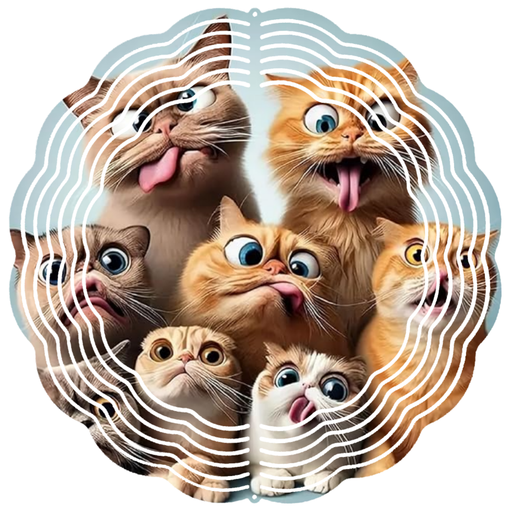 Goofy cate faces wind spinner