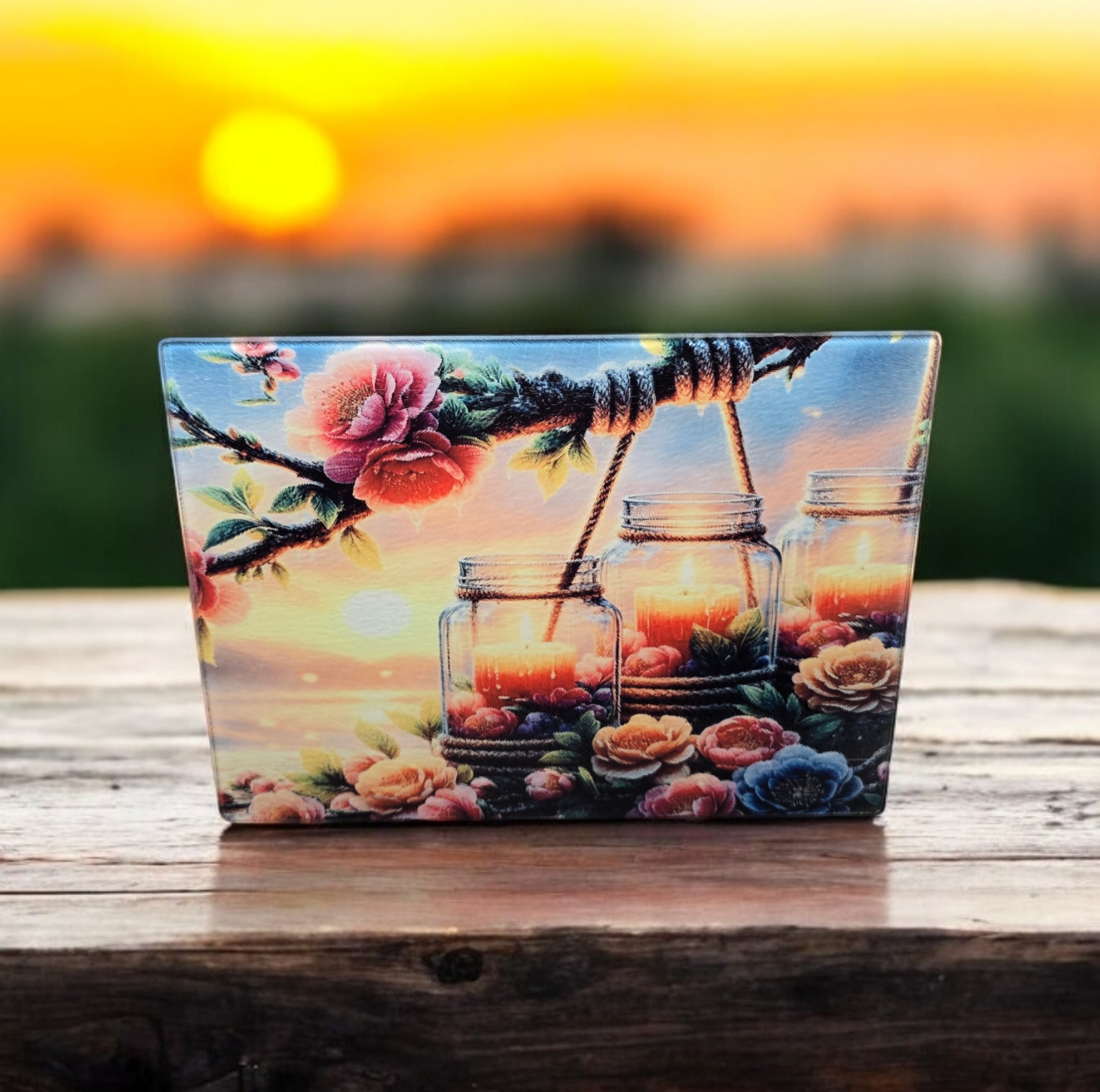 Romantic Candles by Sunset Plaque
