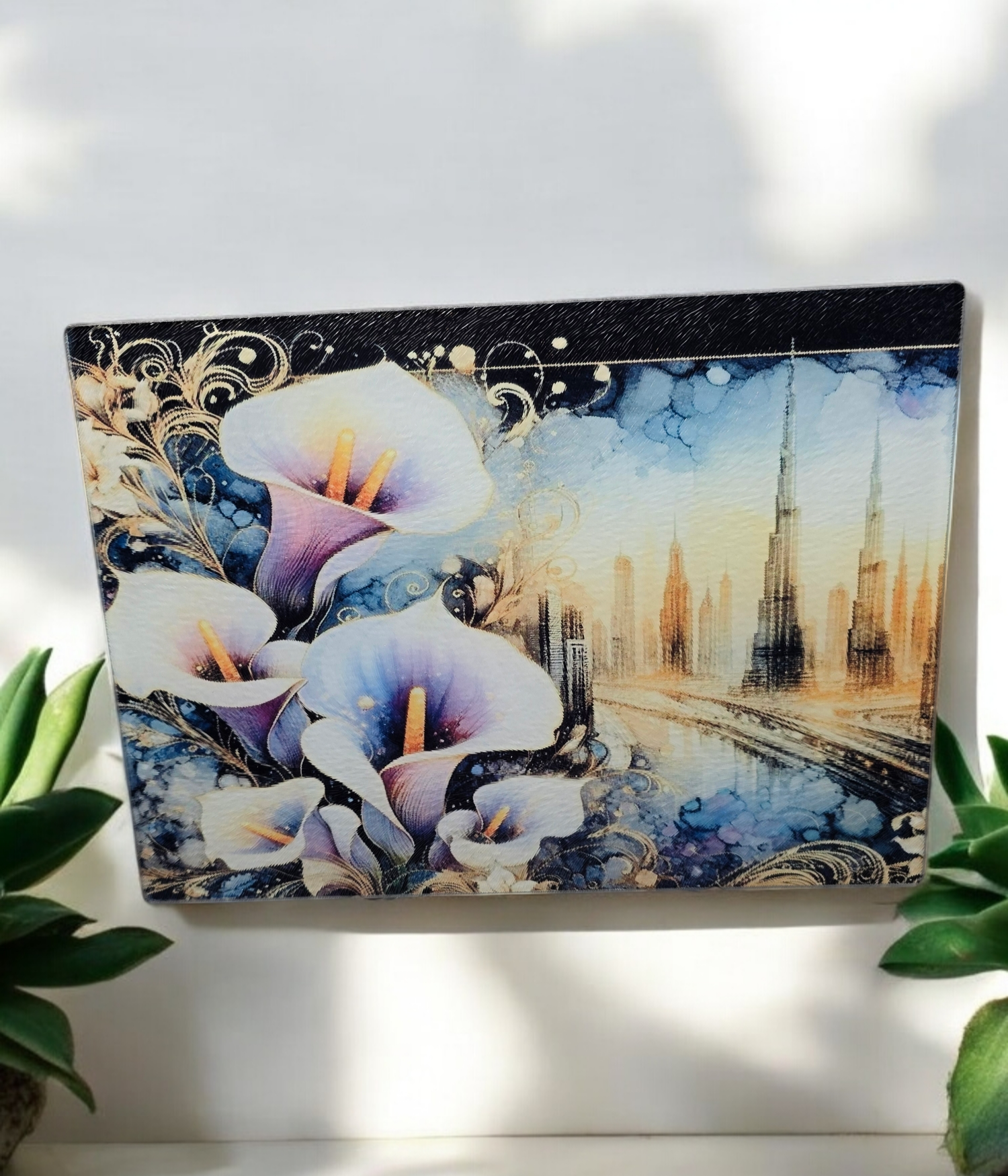 flowers cutting board 8