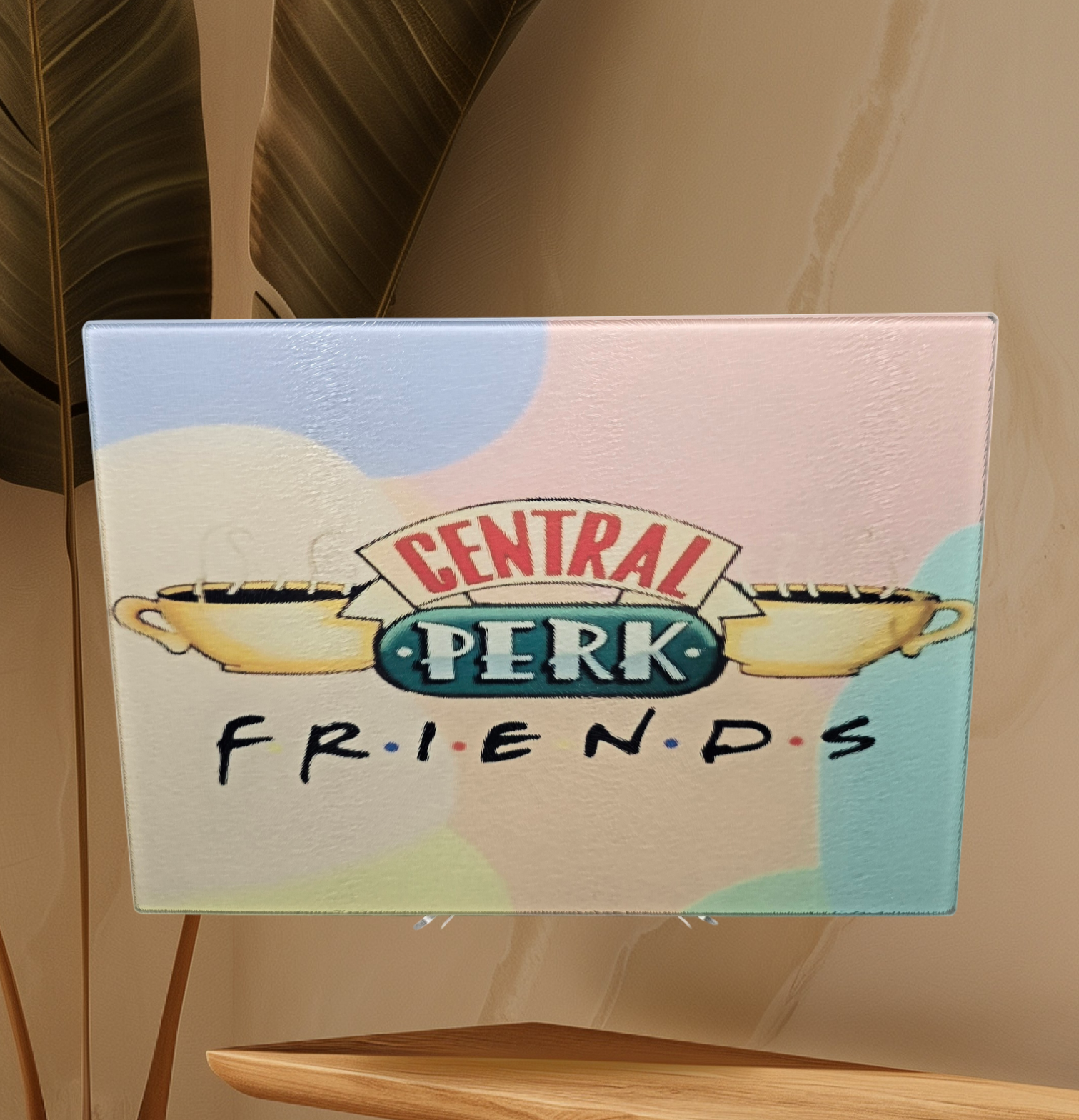 Central Perk glass cutting board