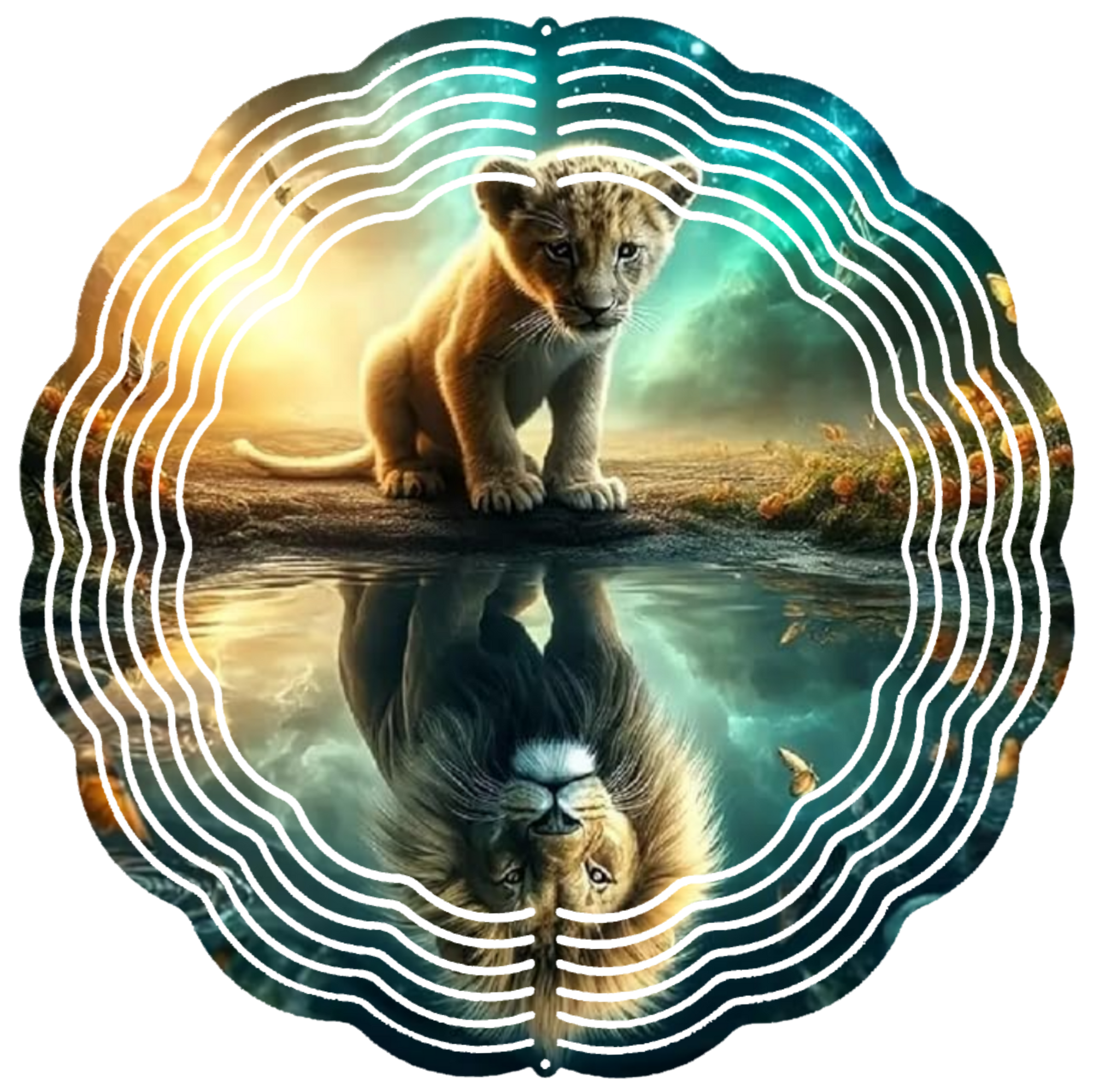 circle of wild life wind spinner