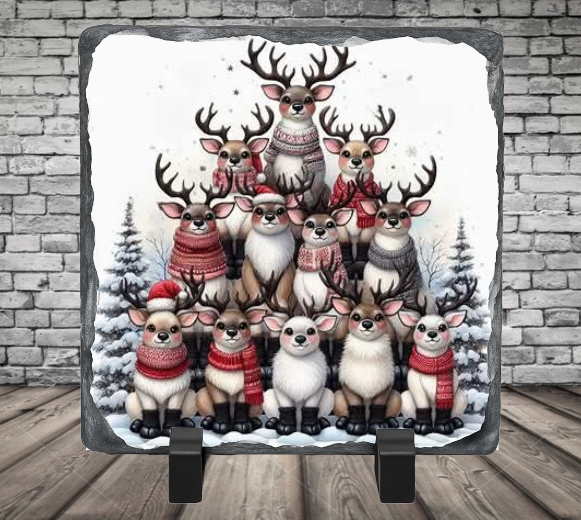 dogs with antlers  photo slate