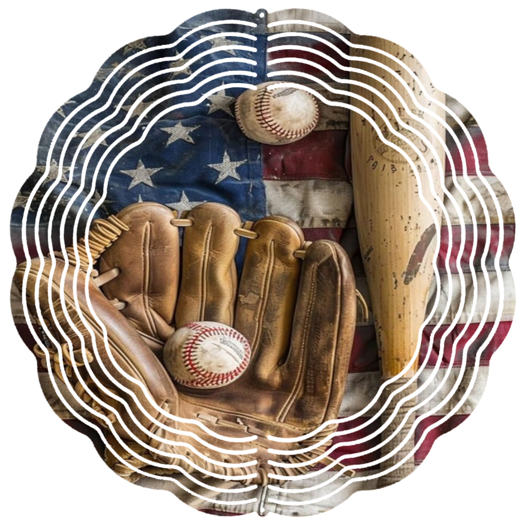 Americas past time wind spinner