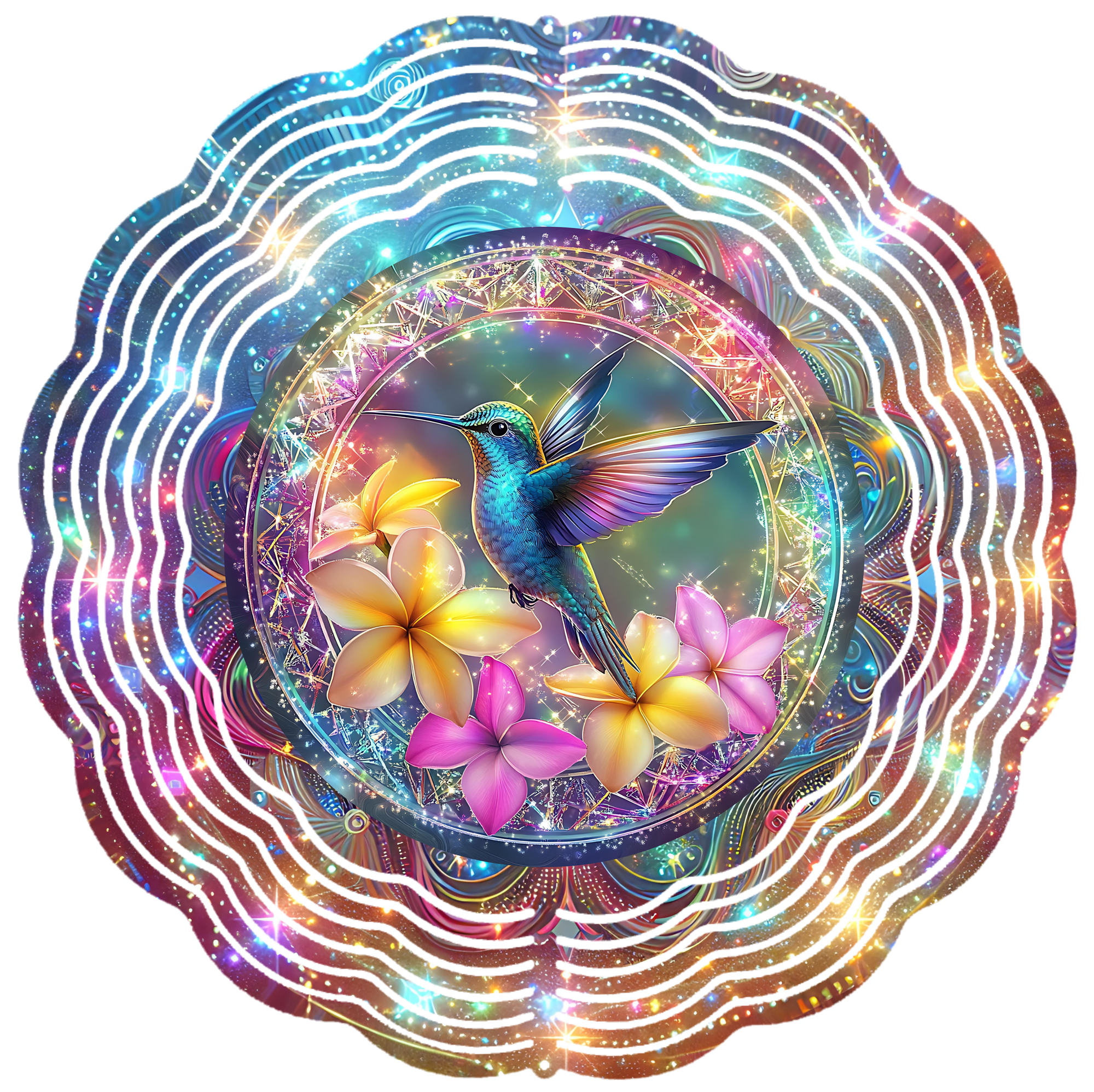 beaded hummingbird wind spinner