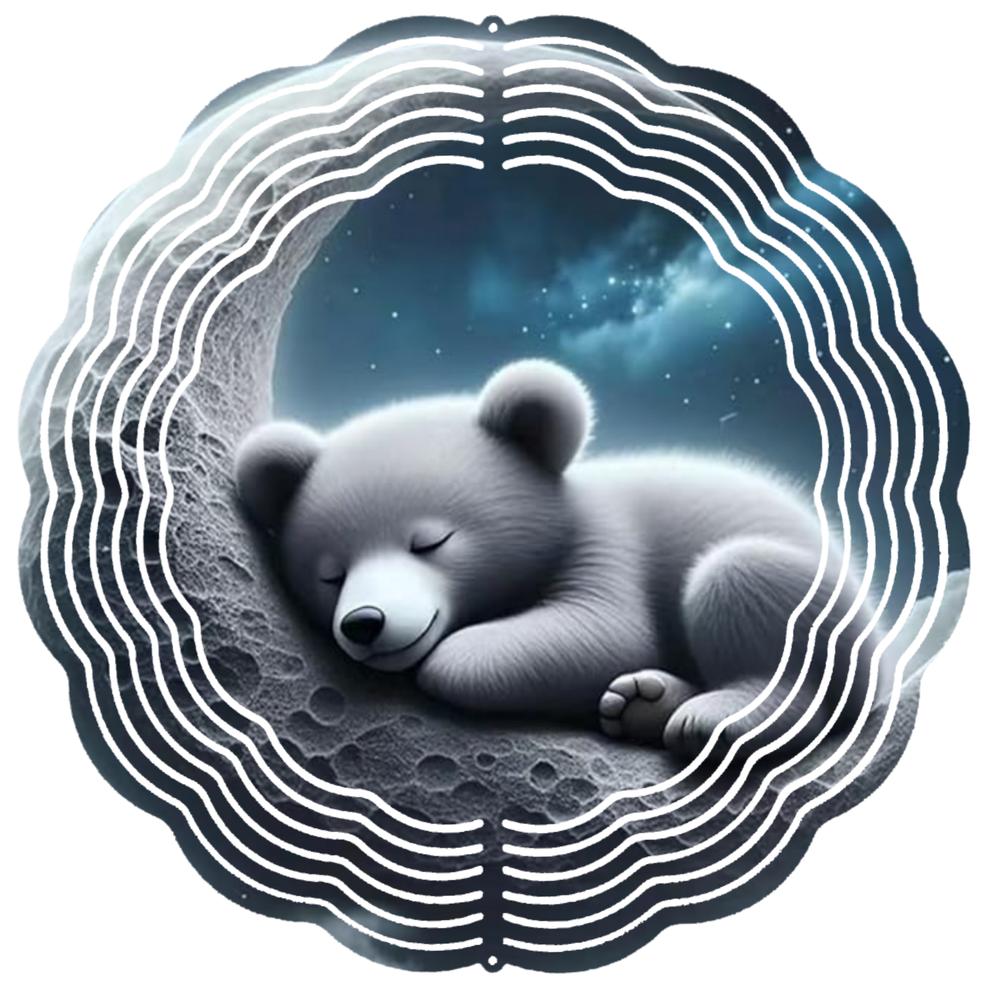 sleeping bear cub wind spinner