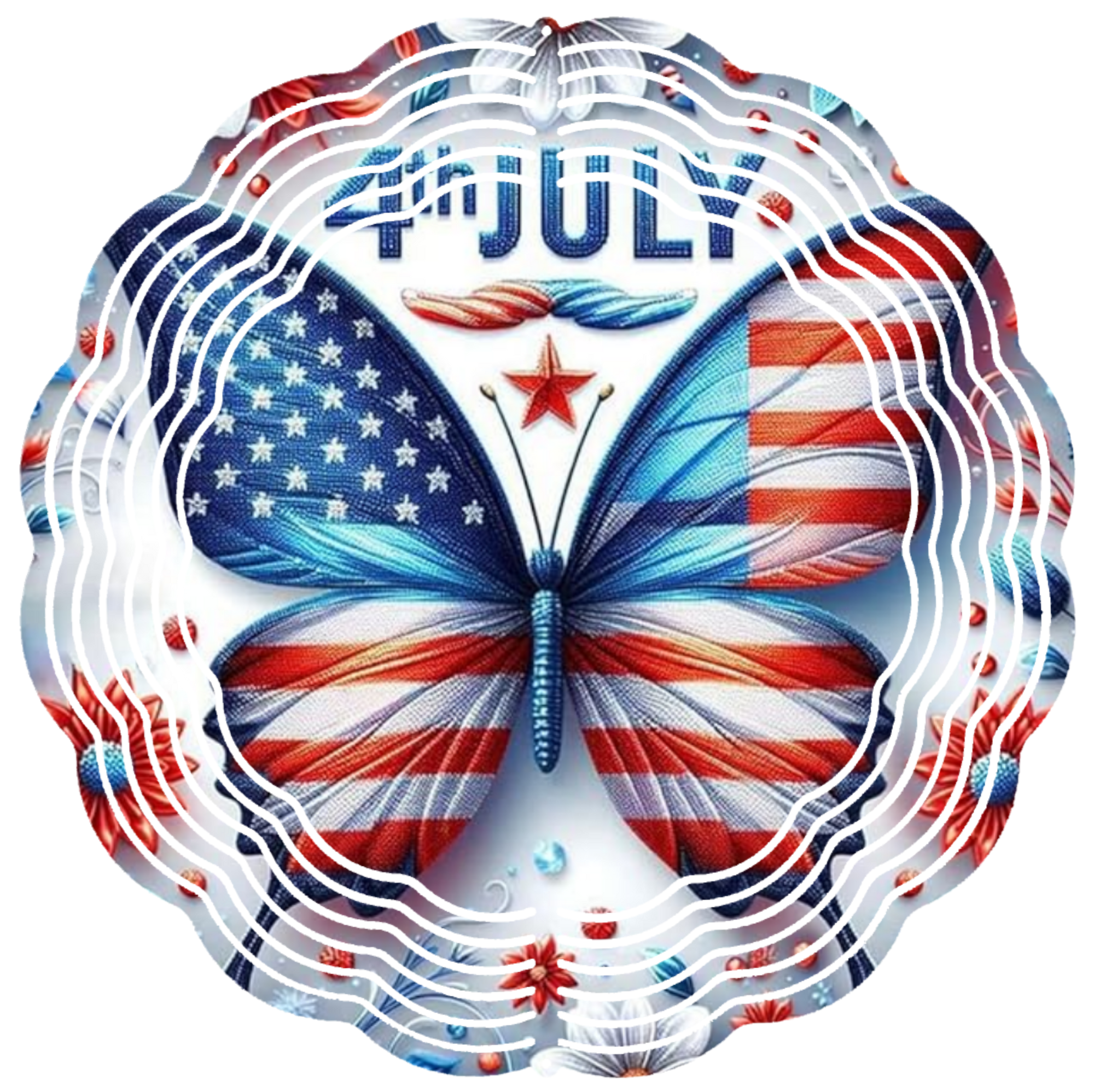 4th of July butterfly wind spinner
