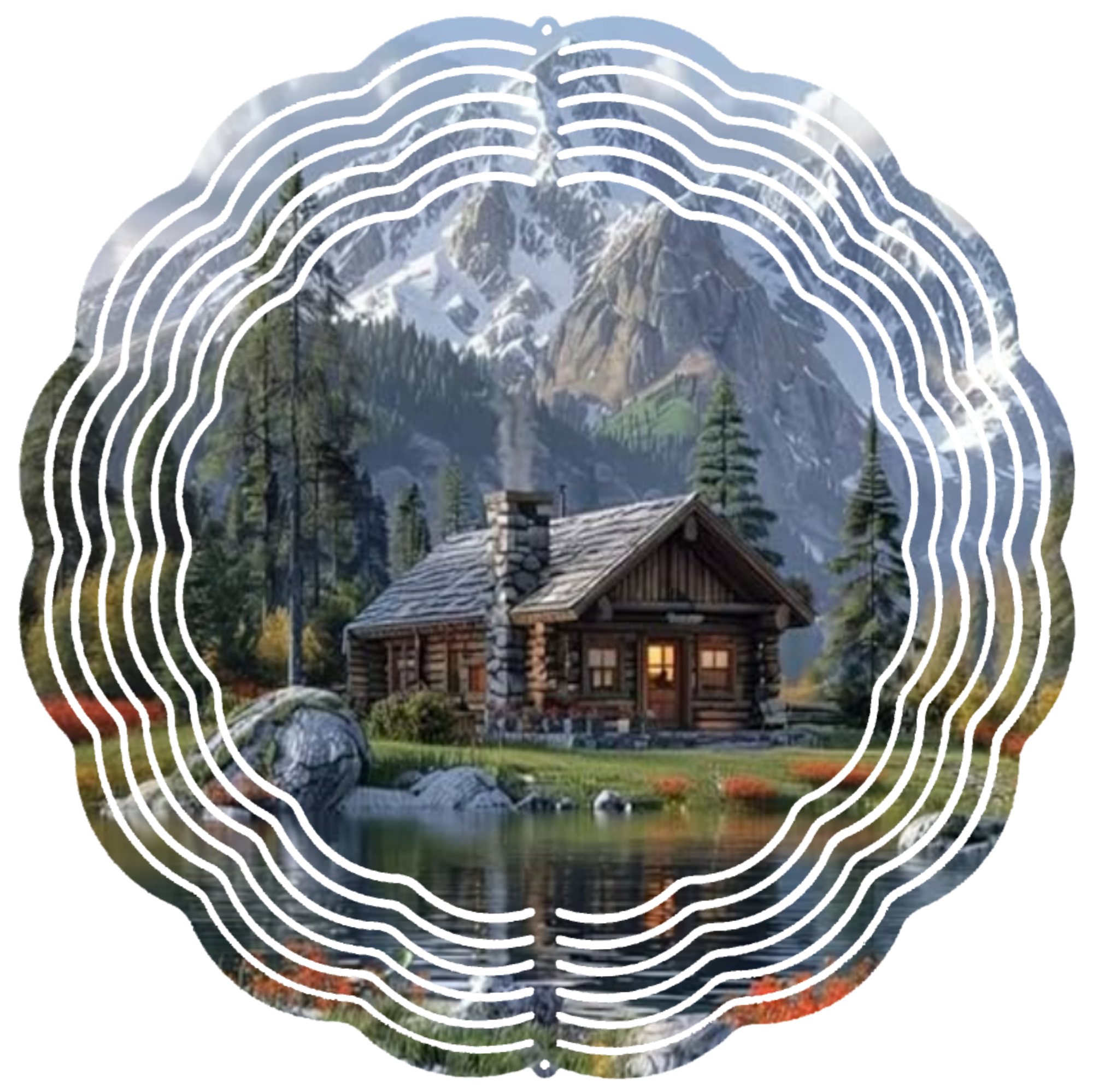 Mountain Cabin wind spinner