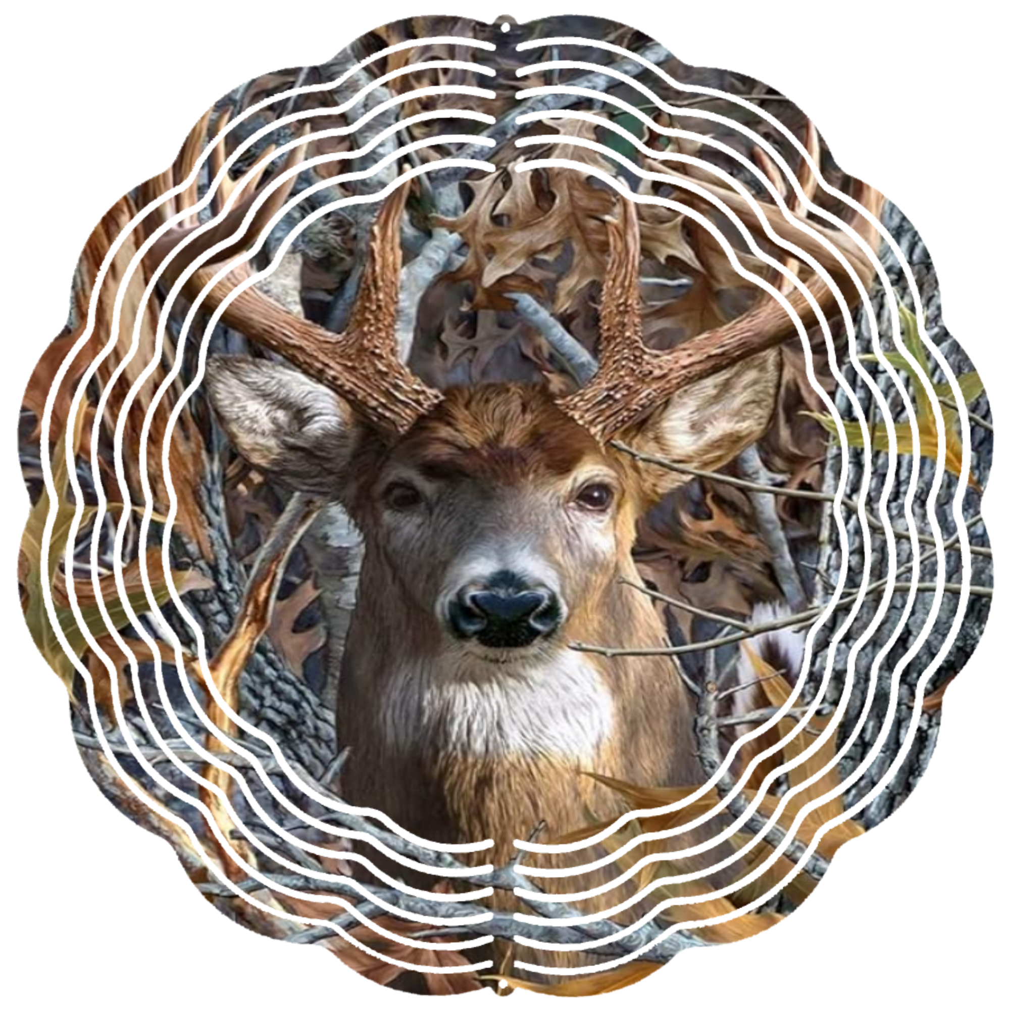 Camouflage buck wind spinner