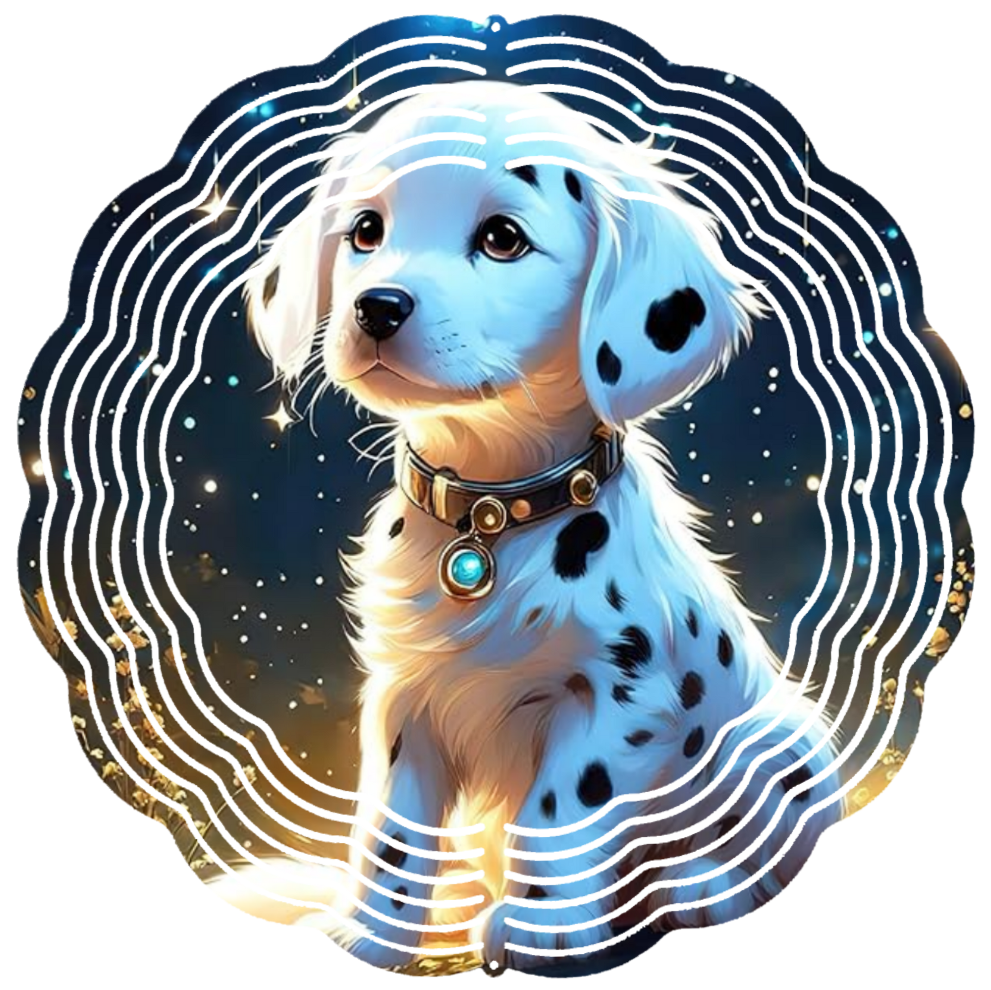 dalmation puppy wind spinner