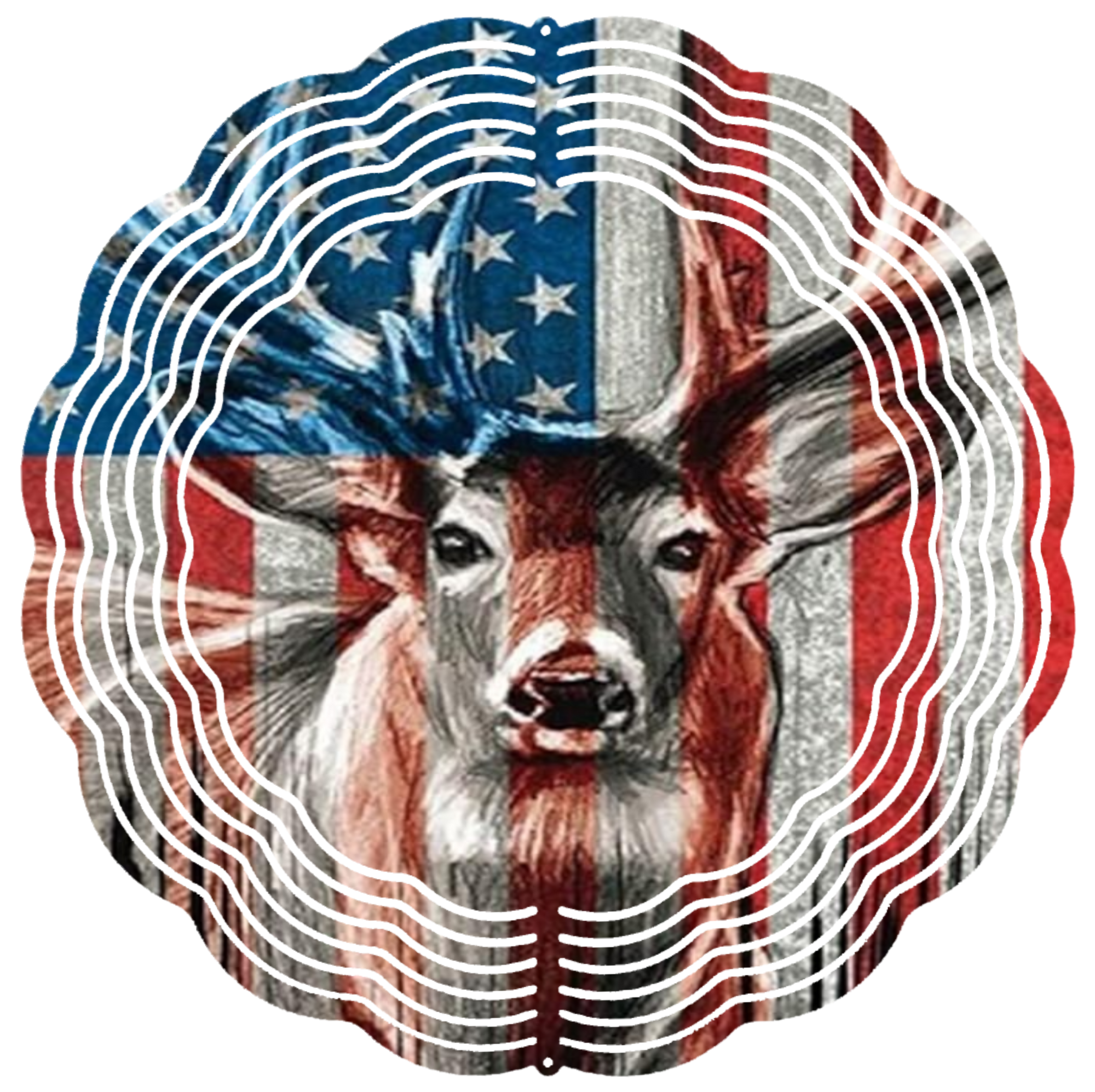 patriotic buck wind spinner