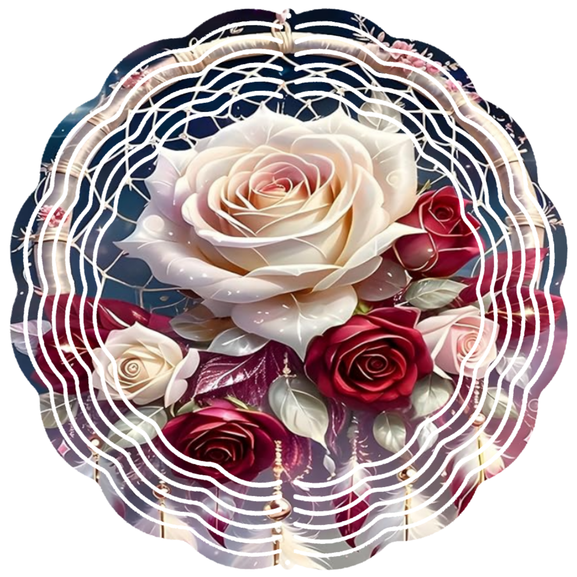 rose dream catcher wind spinner