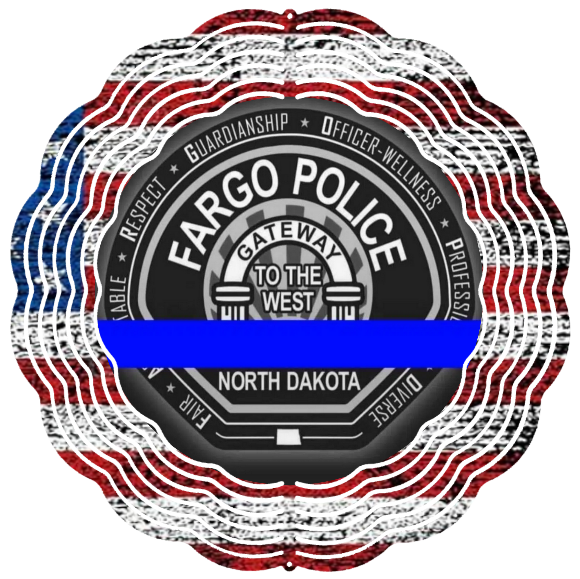 fargo police wind spinner