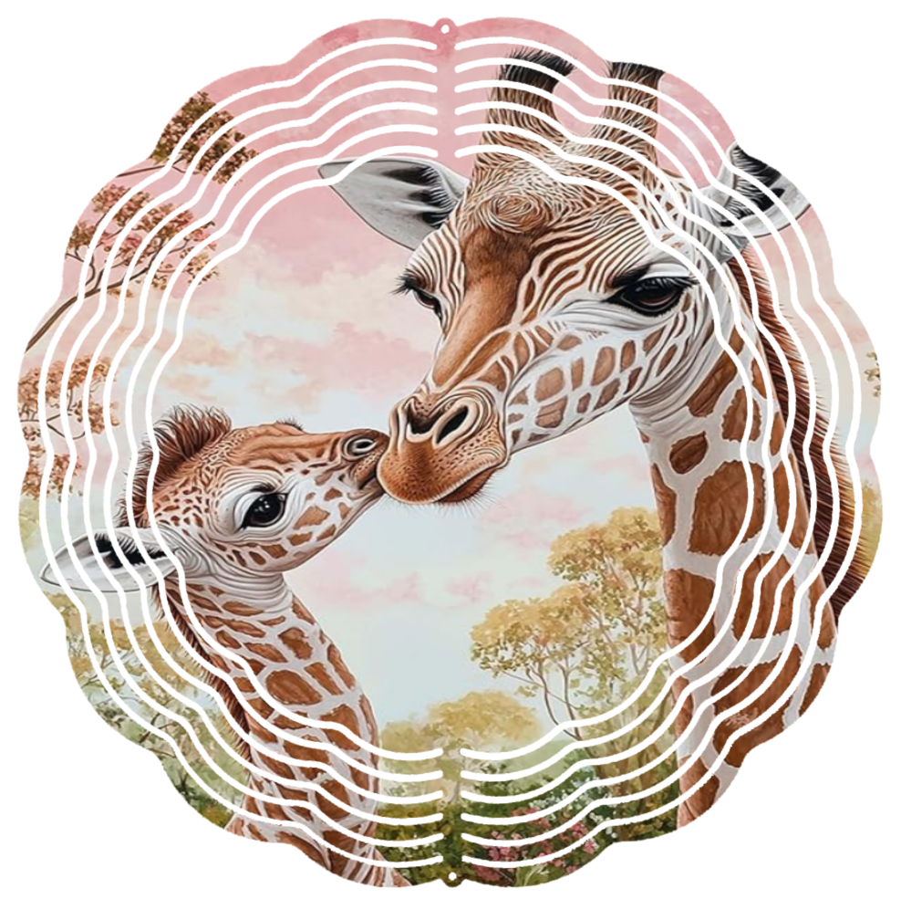 giraffes wind spinner