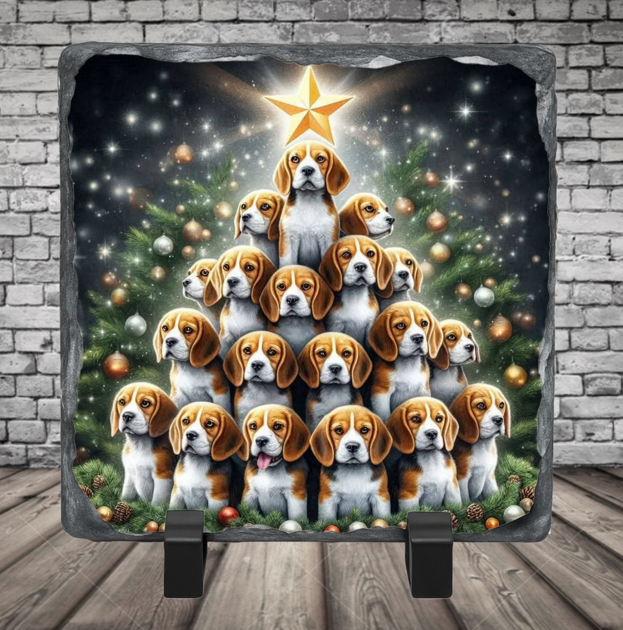 dogs forming a tree 2 photo slate